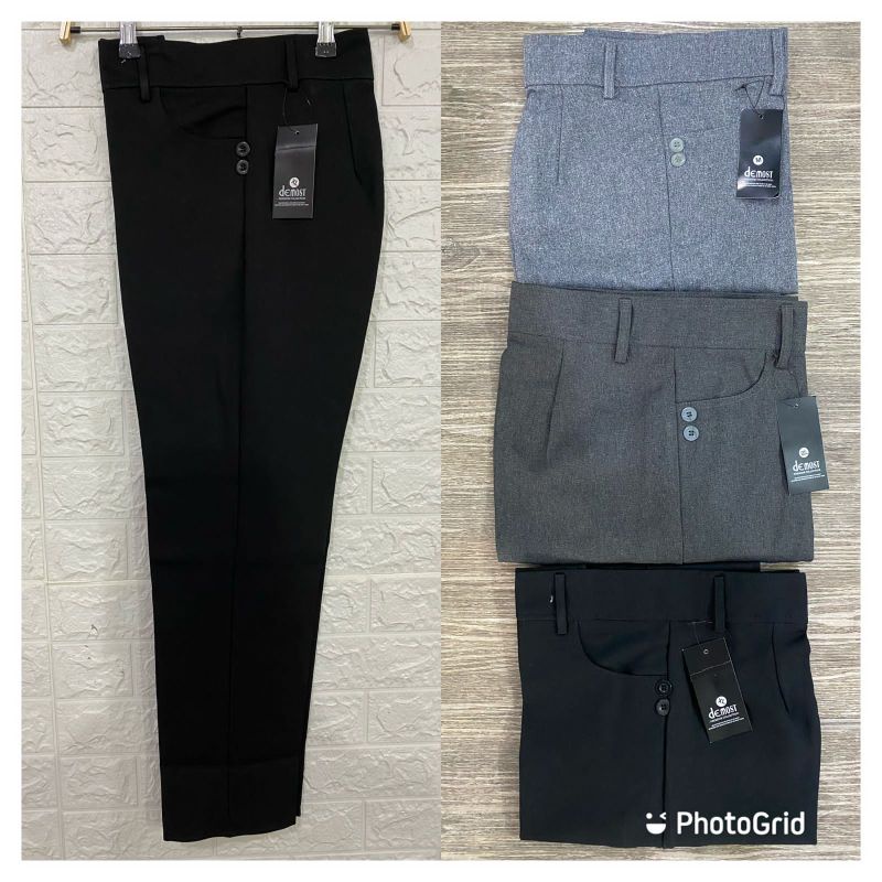 celana kantor demost sleting