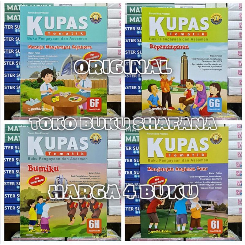 Paket Buku Kupas Tematik 6F 6G 6H 6I Kelas 6 SD Yudhistira K13 Edisi Revisi ( Harga 4 Buku )