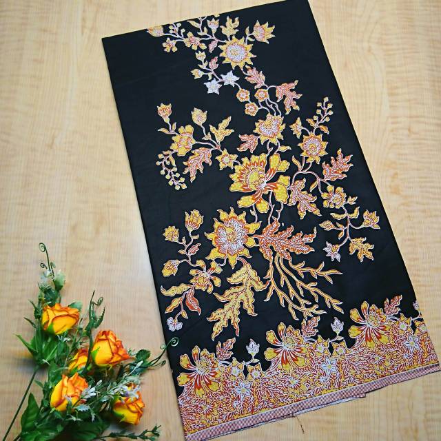 SBY KAIN BATIK MOTIF BUNGA SAKURA DAN KAIN EMBOS / KAIN BATIK MODERN / BATIK ORI PEKALONGAN