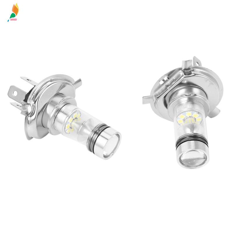 2pcs Lampu Kabut Depan Mobil Led H4 Hb2 9003 100W 20smd 6000K High Power Warna Putih