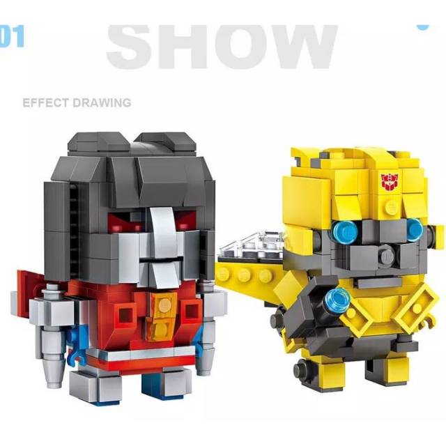 Lego Block Bricks Optimus Prime dan Bumblebee 2 in 1