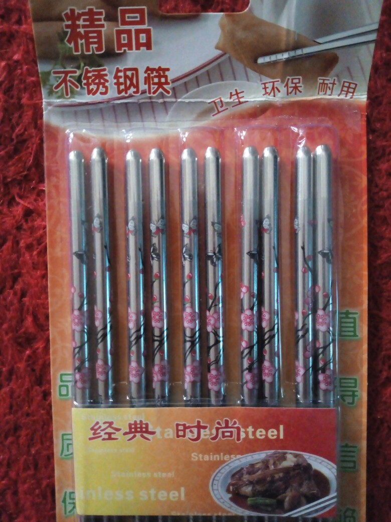 Sumpit Stainless Steel Model Korea 5 Pasang