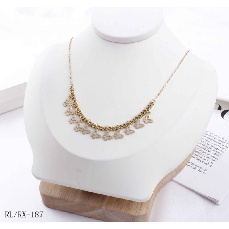 Kalung Kupu-kupu Titanium Perhiasan Fashion 187