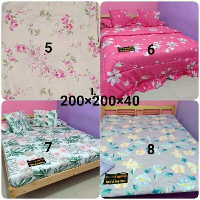 Sprei PERCA My Love 200x200x40 Extra King Size Tinggi 40 Motif 3