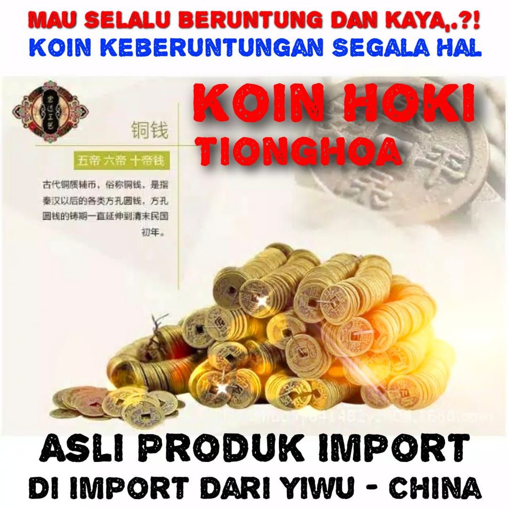 Gelang Koin Hoki Feng Shui China