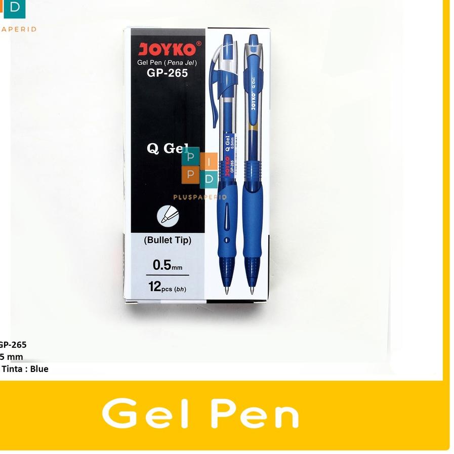 

(WX55M] ini .[ 1 Lusin ] Pulpen Gel Joyko GP-265 Q-Gel 0.5mm / Pulpen Joyko Q-Gel BIRU|..