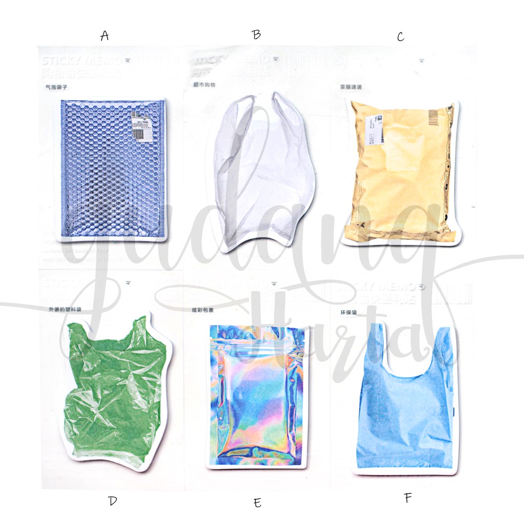 Sticky Notes Plastic Bag Notes Kantong Unik DIY Scrapbook GH 301158