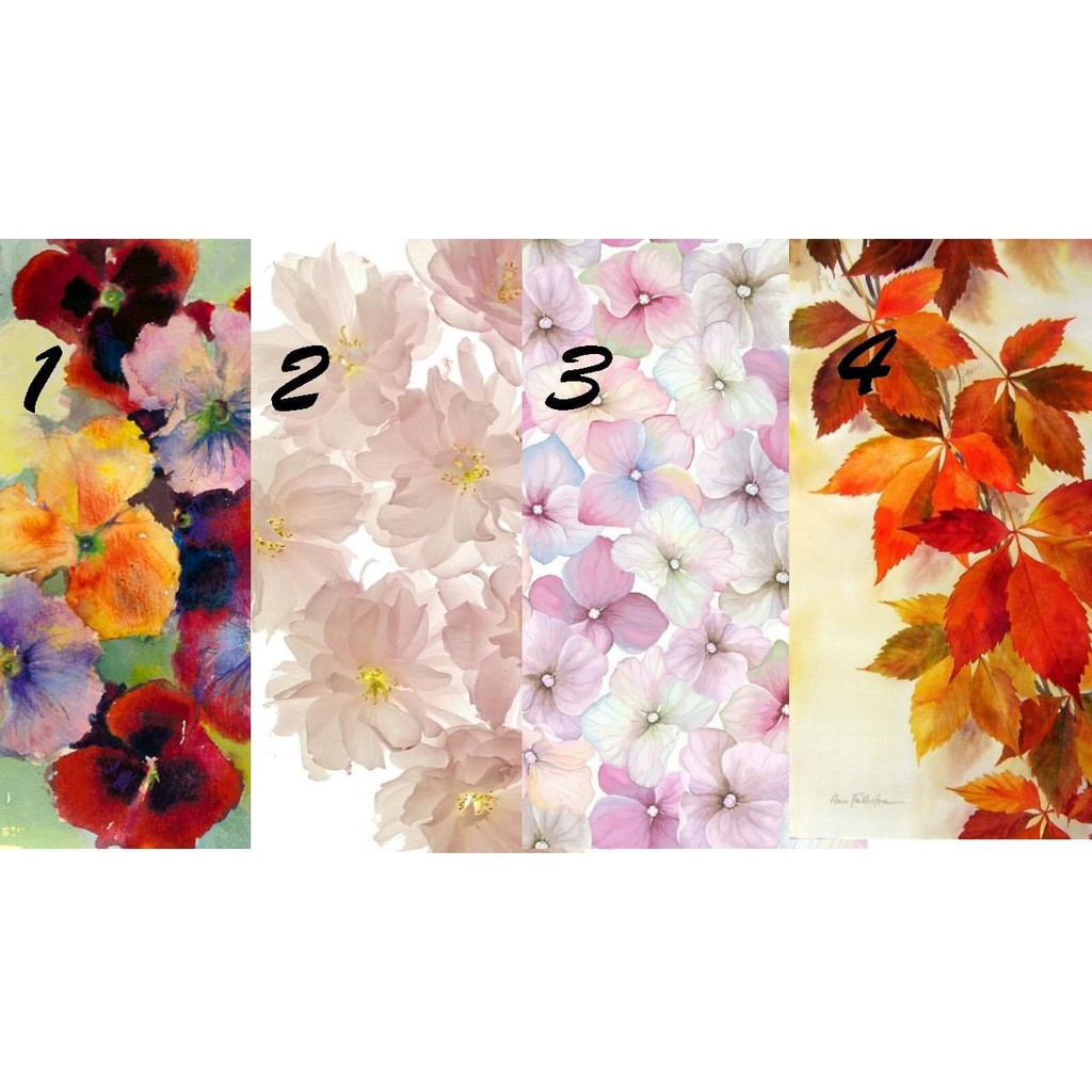 Kertas Scrapbook - Flower Painting 1-4_VEG20 Design