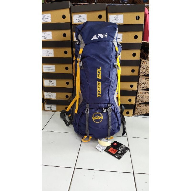 Tas Carrier Rei Toba 60L Original 100% Tas Gunung Rei Original+Raincover