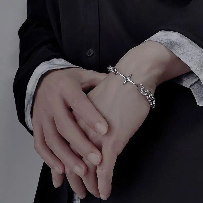 Korean Bracelet Jewelry Fashion Alloy Silver Awn Star Chain Bracelet for Women