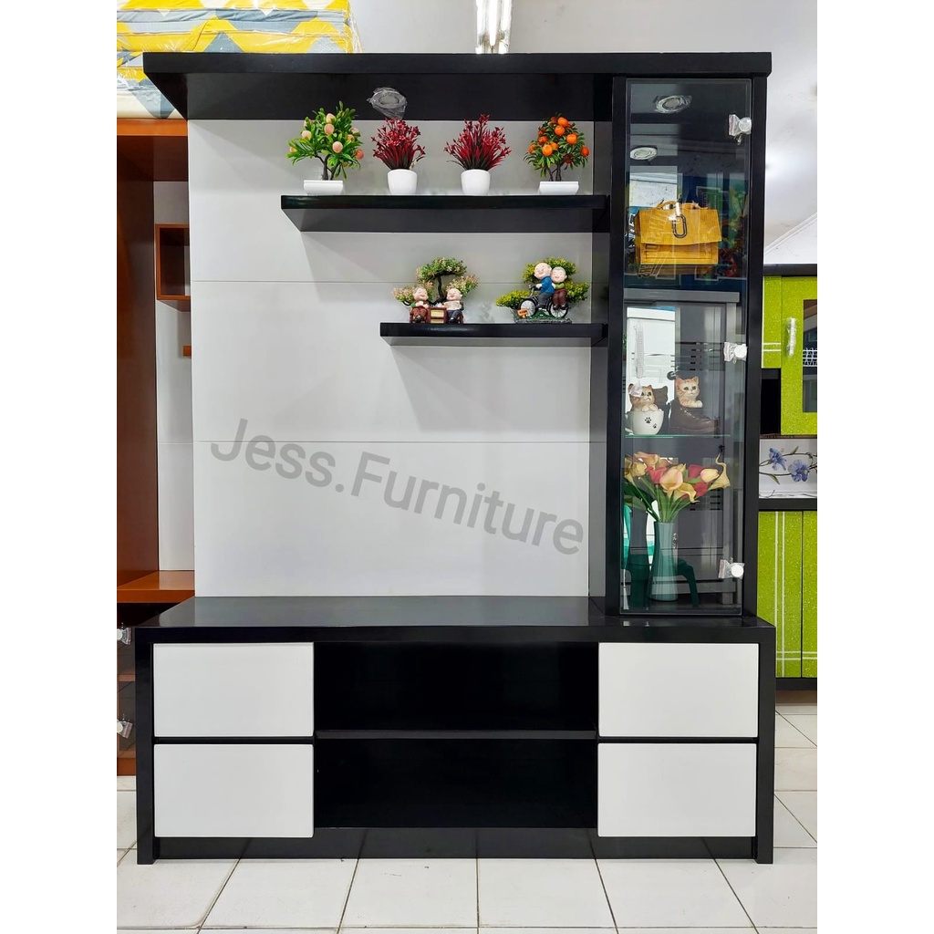 Pajangan Partisi TV  Pajangan TV Bloktik / Pajangan Minimalis / partisi ruangan / Bufet TV MINIMALIS