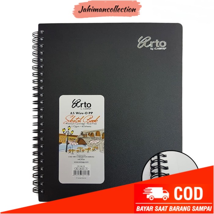 

✨ BISA COD ✨ ARTO WIRE-O PP SKETCH BOOK A5