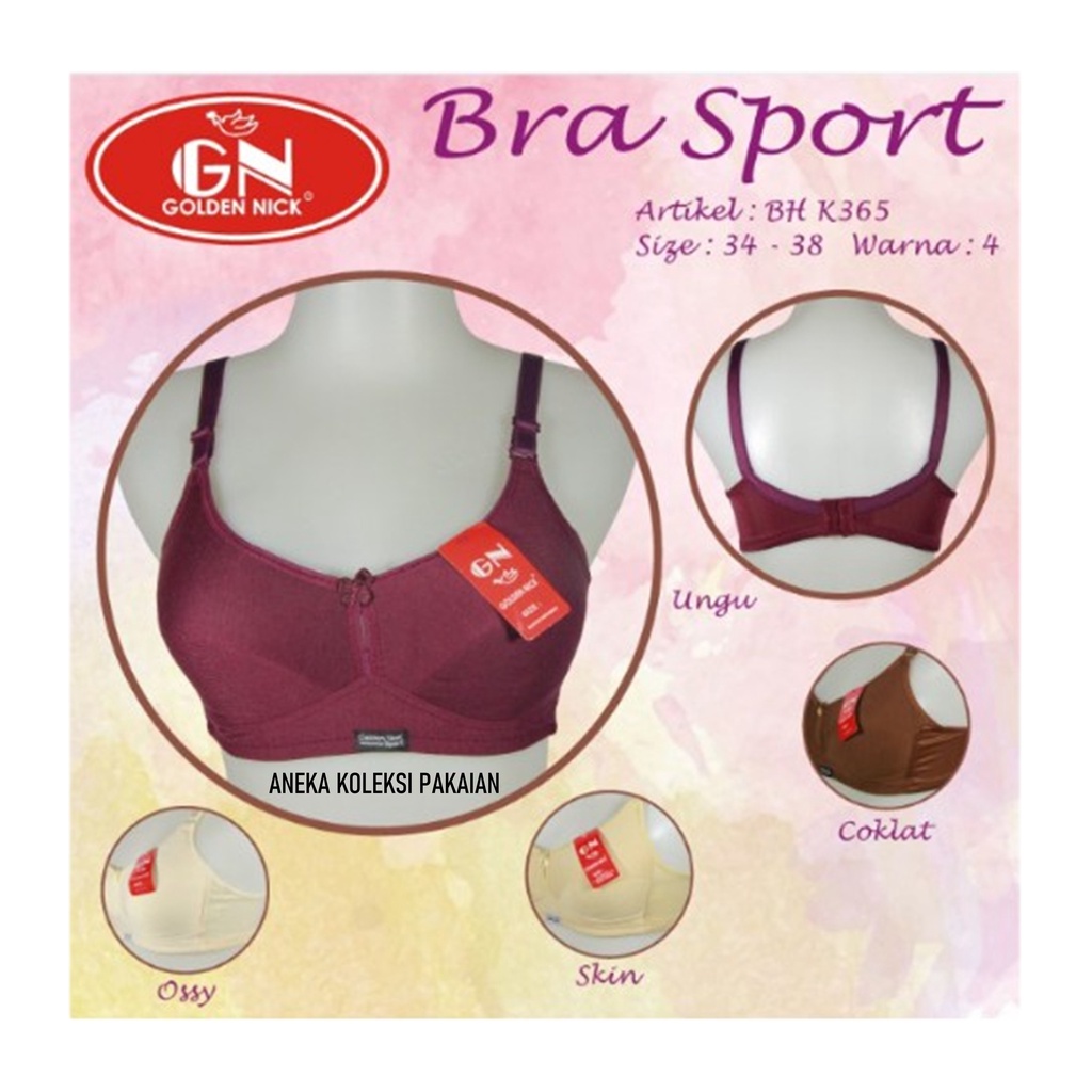 Sport Bra / BH Wanita Perempuan Tanpa Kawat Golden Nick K365 Bayar di Tempat Aneka Koleksi Pakaian