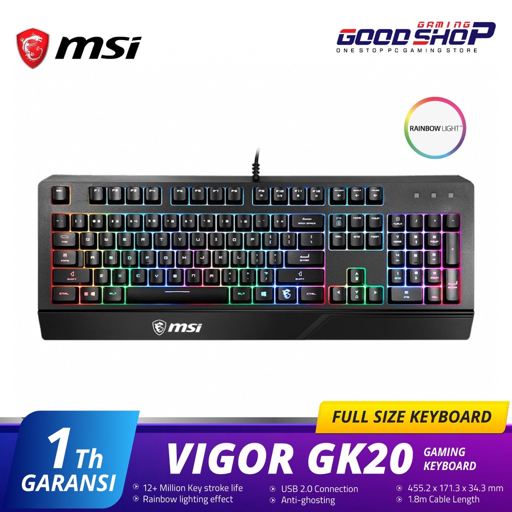 MSI Vigor GK20 / GK 20 - Gaming Keyboard