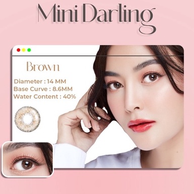 DC1 Softlens Mini Darling / Lensa Kontak / Brown dan Grey / Minus Normal