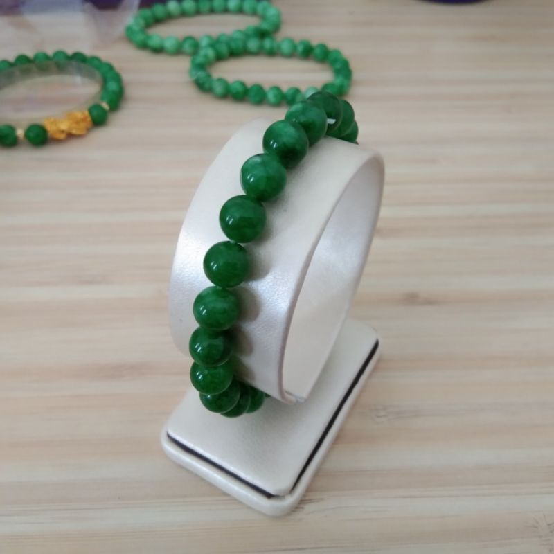 Gelang Batu Giok Lumut Natural