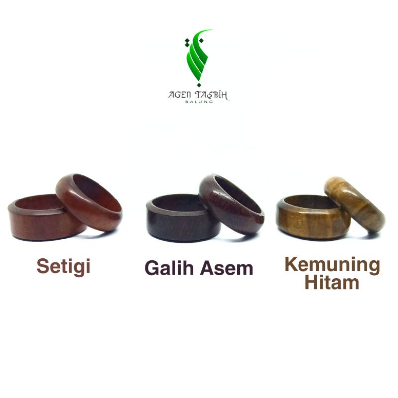 Cincin Kayu Galih Asem, Setigi, Kemuning Hitam, Kelor Hitam, Galih Nagasari Petir, Cincin Perhiasan, Cintin Etnik, Cincin Cantik, Cincin Kayu, Kayu Langka Bertuah