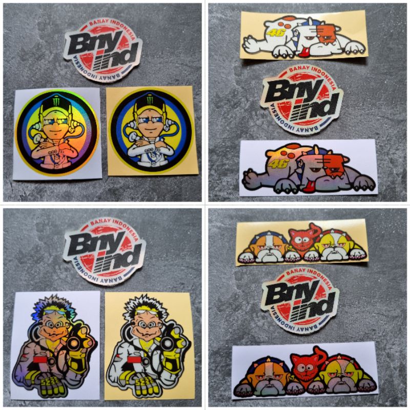 STICKER STIKER ANJING KUCING VALENTINO ROSSI PRINCUTT