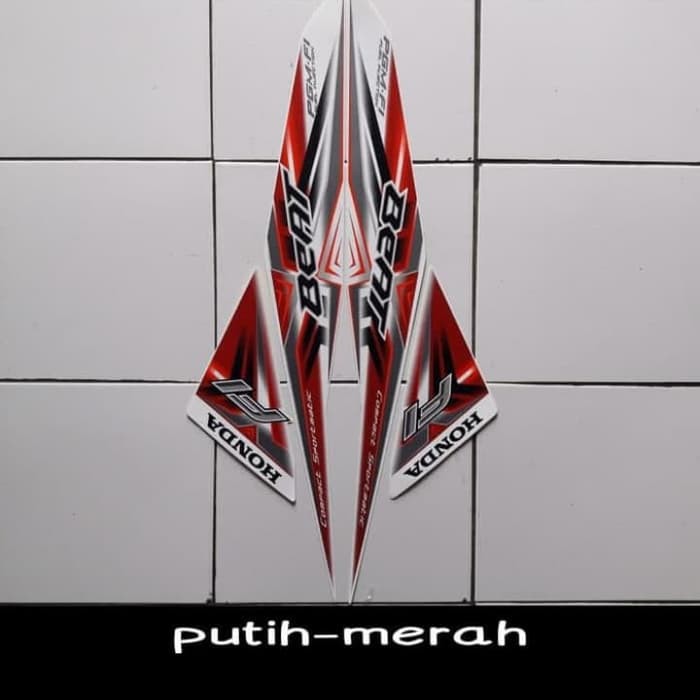 striping beat fi cw 2015 putih merah