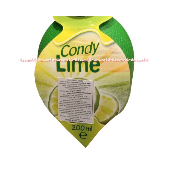 Condy Lime 200ml Kondy Laim Saus Buah Rasa Jeruk Nipis Untuk Makanan Minuman Salad Dressing Condi Lemon