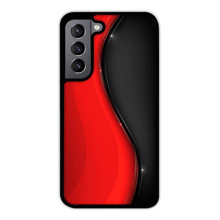 Casing Case Samsung Galaxy S22 S21 S20 Ultra, S22 S21 S20 S10 S9 Plus, S21 S20 FE Black n Red F0037