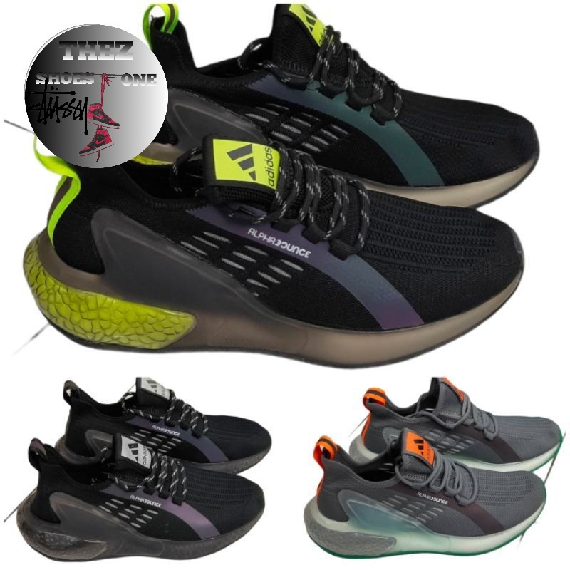 Adidas alphabounce Beyond M 2021 Black Volt Green Thez_Shoesone