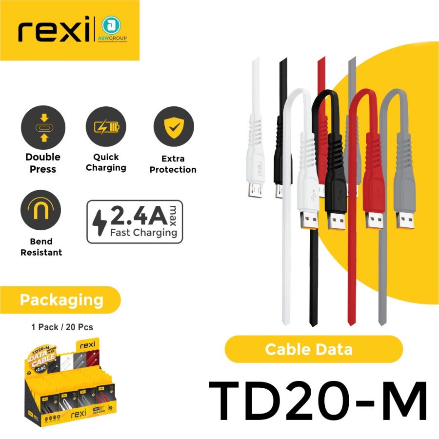 KABEL MICRO REXI FAST CHARGING 2.4A TD20-M