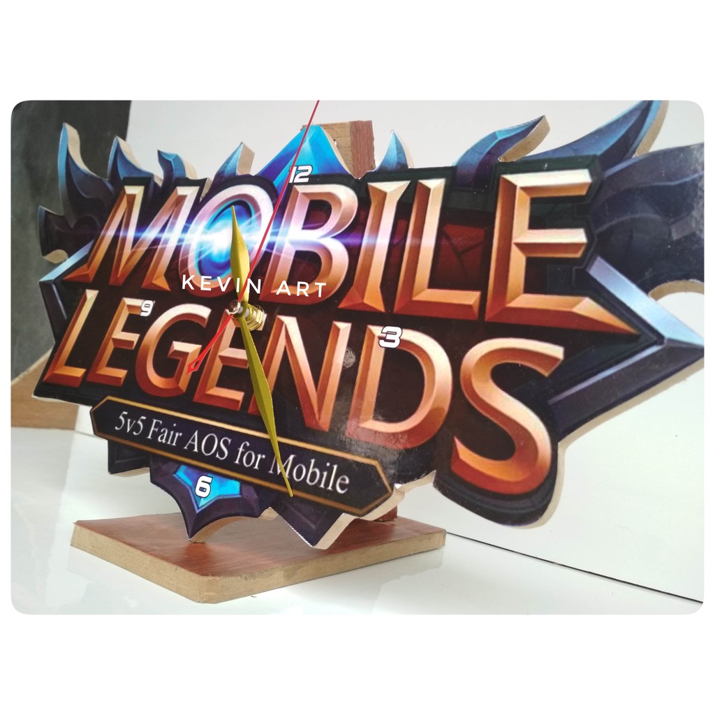 JAM DINDING KAYU UNIK MURAH UKIR GAMBAR LOGO MOBILE LEGENDS Shopee Indonesia