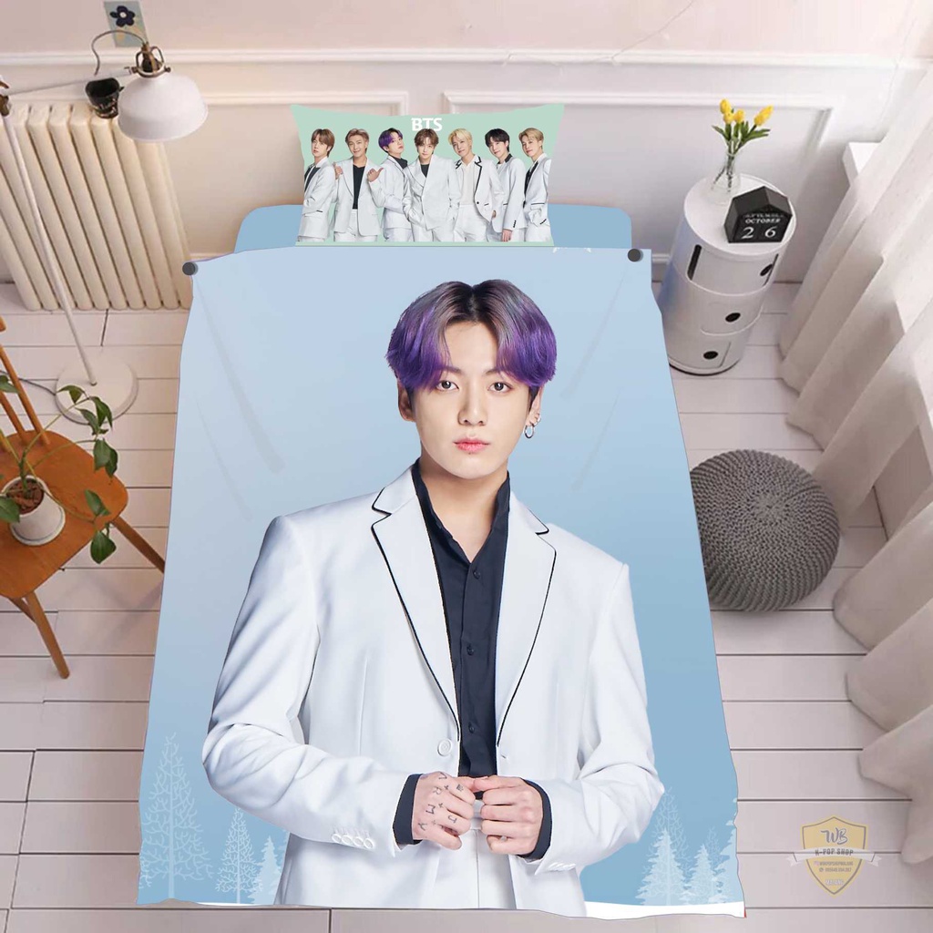 SELIMUT BTS BISA CUSTOM GAMBAR dan SARUNG BANTAL BTS