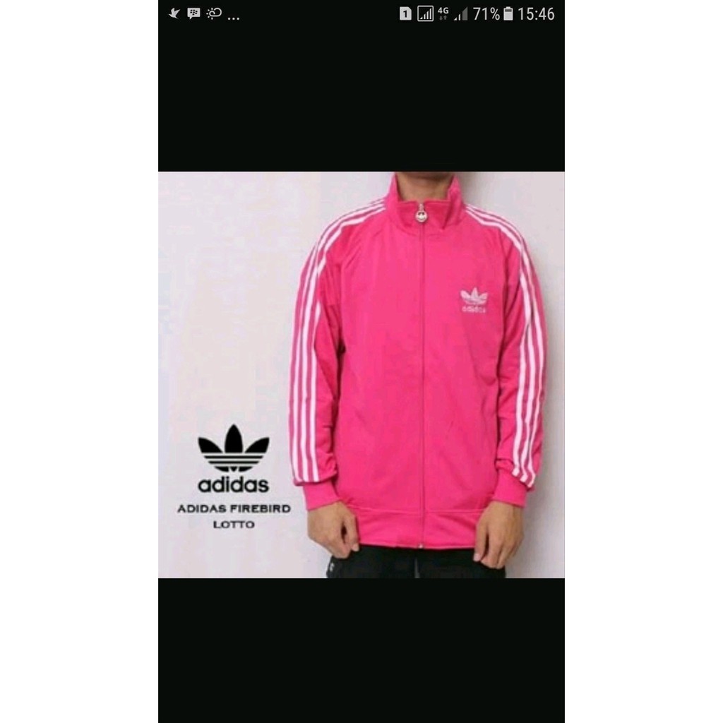 DIJUAL jaket tractop adidas Firebird pink - Tractop Adidas
