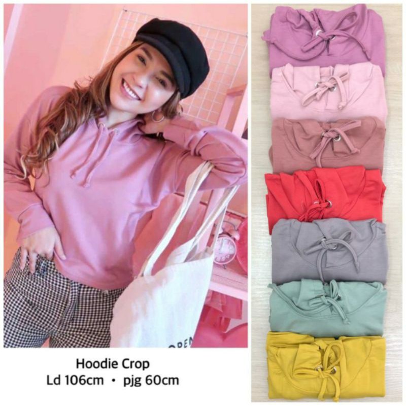 Prisca Crop Top Hoodie - hoodie polos premium