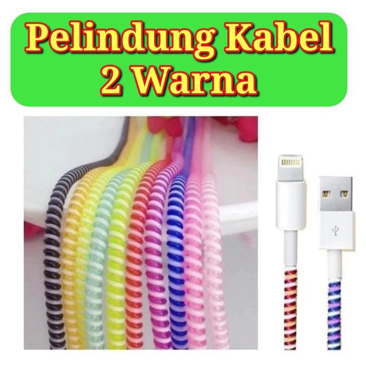 [3PCS] Pelindung Kabel 2 Warna / Cord Protector Spiral 2 Tone