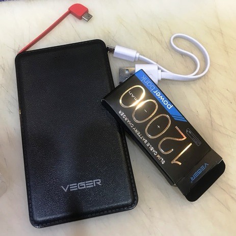 VEGER V50 Powerbank 12000Mah Slim Original