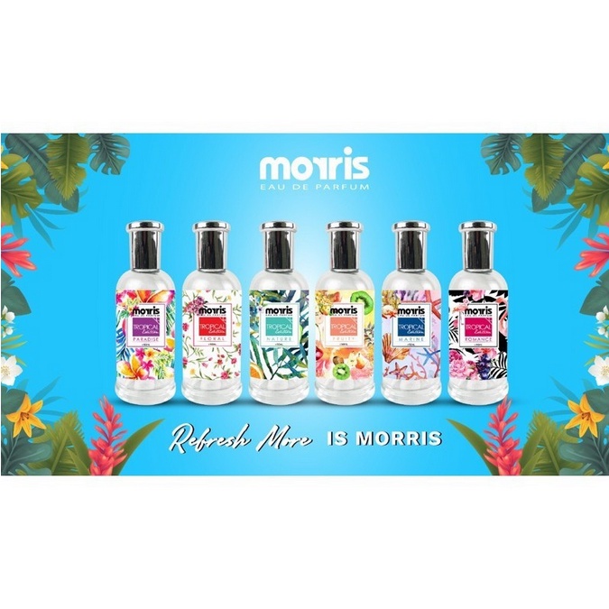 (BOSS) MORRIS MINI PARFUM TROPICAL EDITION 50ML-PARFUM MORIS BPOM 100% ORI