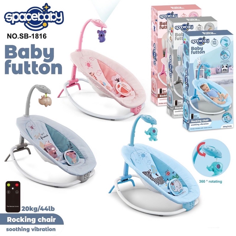 SPACEBABY Futton SB 1816 /MANUAL ROCKING CHAIR BOUNCER space baby baby futton SB 1816/KURSI GOYANG MANUAL BABY FUTTON BOUNCER SPACE BABY