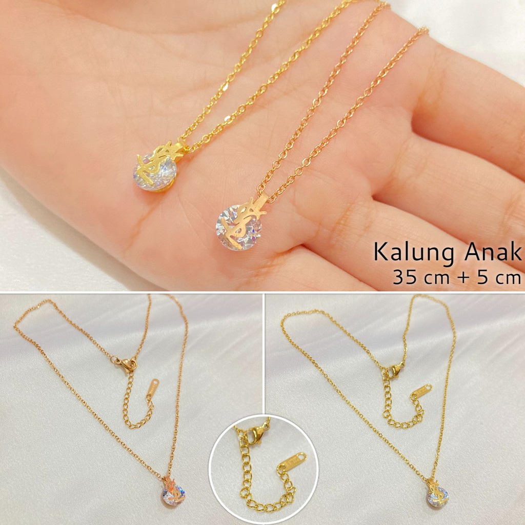 Kalung Anak Perempuan Titanium Anti Karat Fashion Perhiasan Cantik