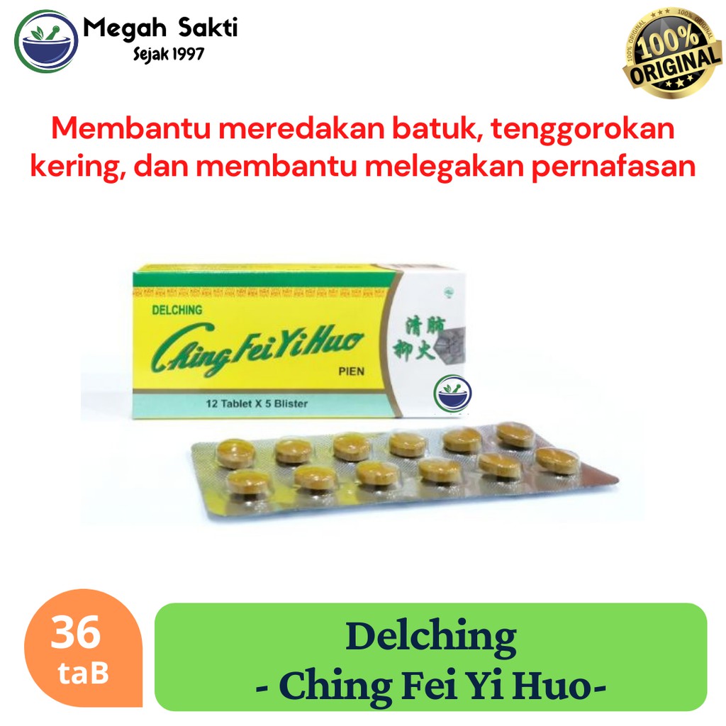 

Delching Tablet ( Ching Fei Yi Huo ) - Obat batuk dan panas dalam herbal asli NanFung