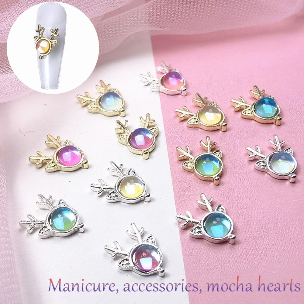 Preva 10Pcs/pak Dekorasi Nail Art 3D Nail Beauty Kristal Aksesoris Kuku