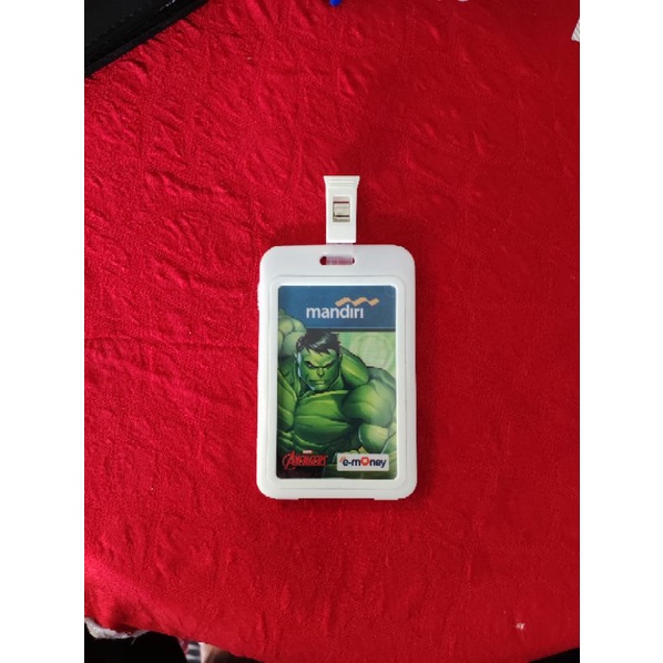 

Wadah tempat nametag id card plastik single card plus penjepit jepit putih