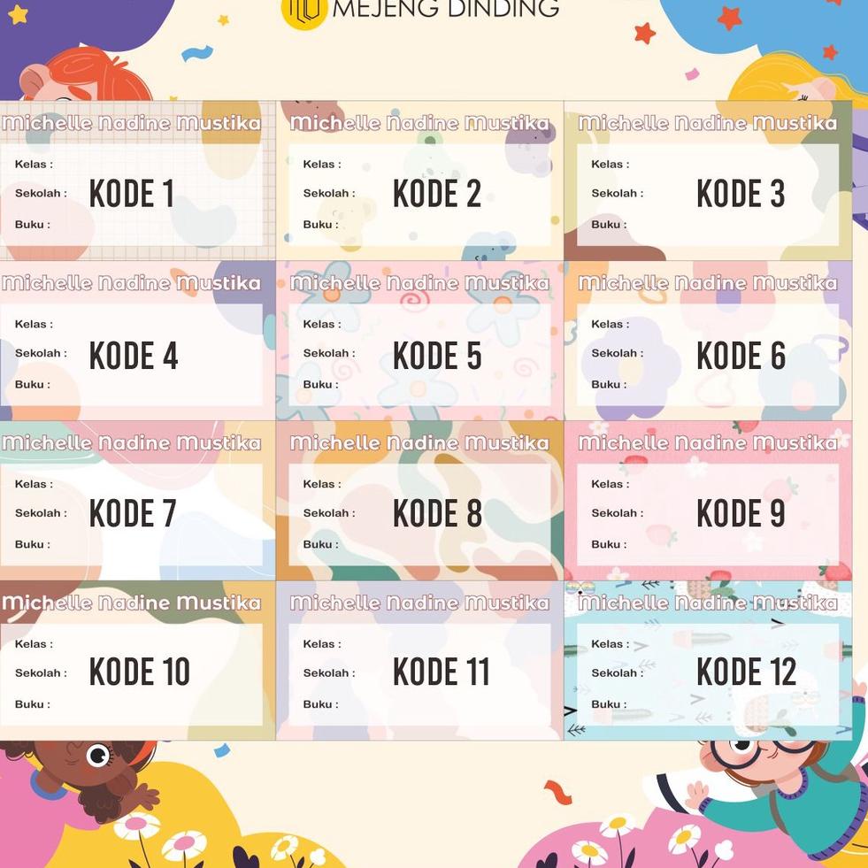 

❪WeNⓘ❫ (ISI 30 PCS) STIKER LABEL MATA PELAJARAN (MAPEL) Sticker Label Nama Buku Aestetic | Custom Nama | Perlengkapan Sekolah Stiker Label Buku Pelajaran Custom Free Desain isi 40 pcsLABEL BUKU SEKOLAH ANAK CUSTOM UNTUK ANAK LAKI-LAKI /Produk.keren