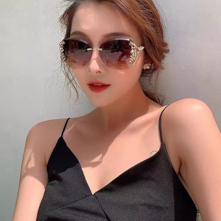 Rowling(ka-173)Kacamata  Hitam Terbaru Wanita No Frame Titanium Diamond Style Kacamata Fashion Murah/Kacamata Sunglasses Import Wanita Kacamata Fashion