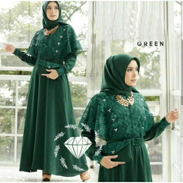 MAXY NADINE, VELVET BRUKAT, GAMIS HIJAB MUSLIM, DRESS