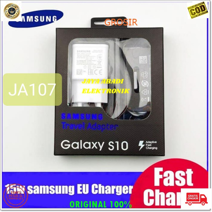 J107 SAMSUNG CHARGER TYPE C TIPE C S10 SUPER FAST CHARGING ADAPTOR TRAVEL ADAPTER ANDROIT CHARGE J107  charger s10 note 10 ten kabel data usb tipe c type adaptive super fast charging adaptor travel adapter androit cas casan quick charge quallcomm