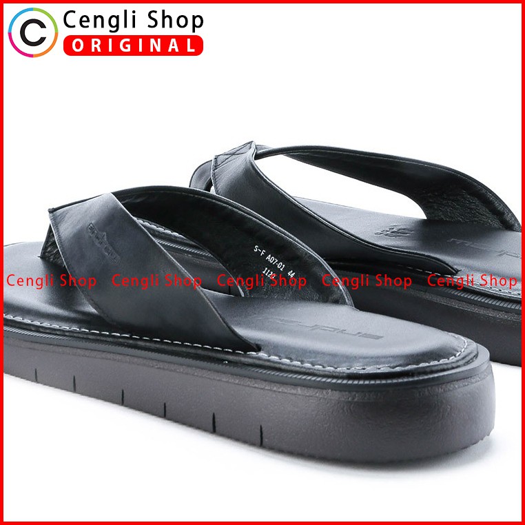 ANDREW SANDAL JEPIT PRIA TERBARU ORIGINAL CASUAL KULIT HITAM ANM12