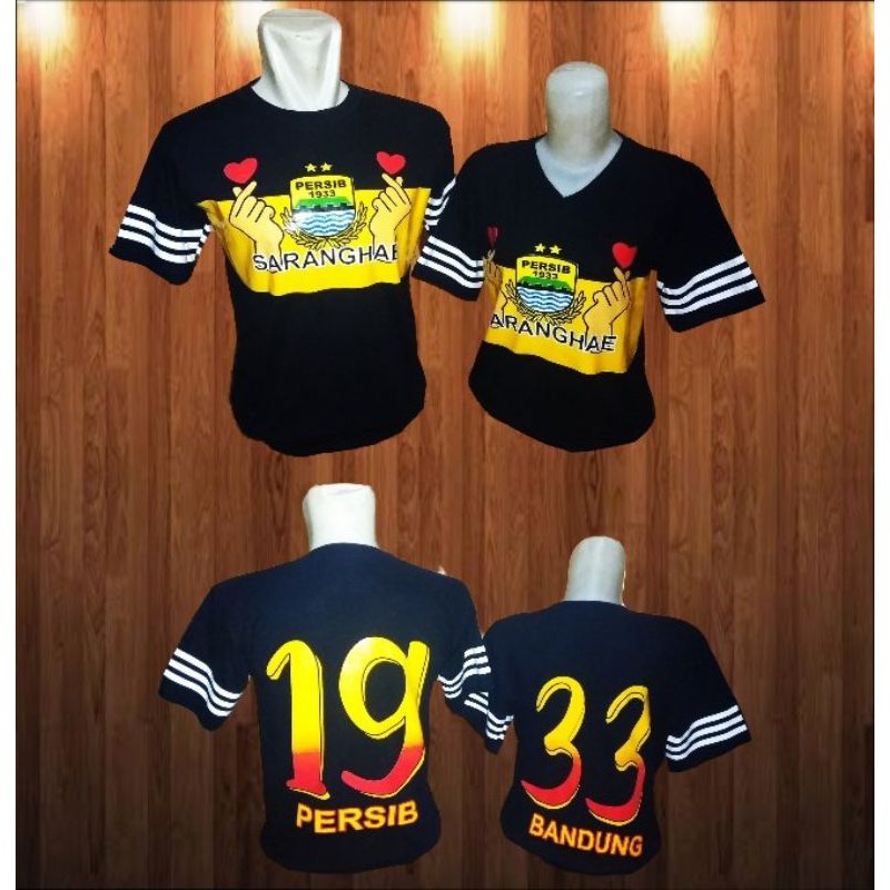 kaos couple sarangheo persib bisa pakai nama sendiri