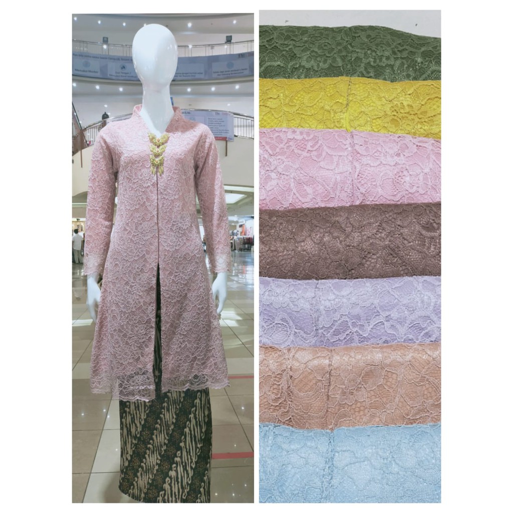 Kebaya brukat/stelan tunik kartini/stelan kebaya/produk original RAMIKA FASHION