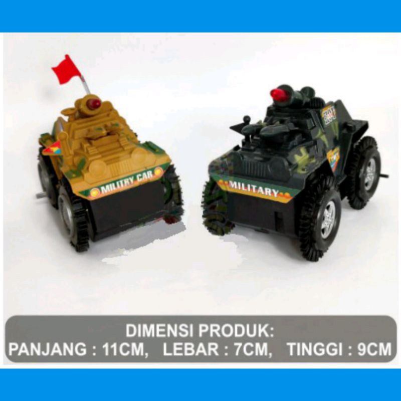 AJ FREE BATERY!!! MAINAN ANAK MOBIL JUNGKIR BALIK TUMBLING TANK  DENGAN LAMPU MAGNUM/ MAINAN TANK ARMY JUNGKIR BALIK