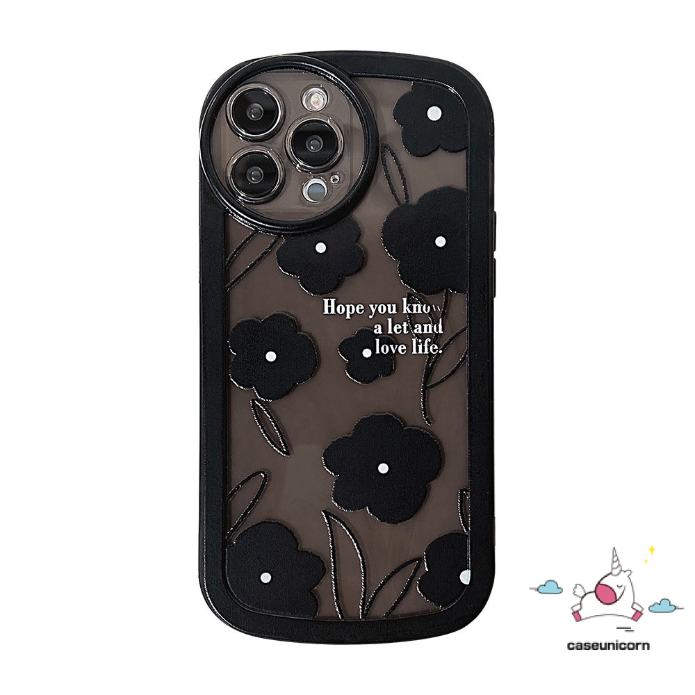 Soft Case Motif Bunga Hitam Untuk Samsung A12 A50s A04s A23 A32 A03s A02s A13 A72 A50 A51 A20 A30s A52 A31 A3322 A32 M11