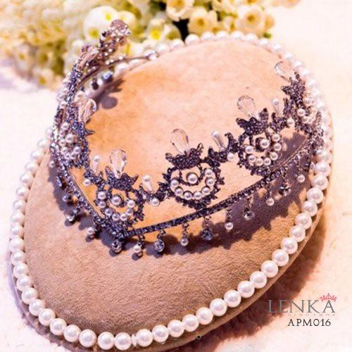 [SIAP KIRIM] AKSESORIS WEDDING TIARA PENGANTIN PESTA MODERN HIJAB APM016