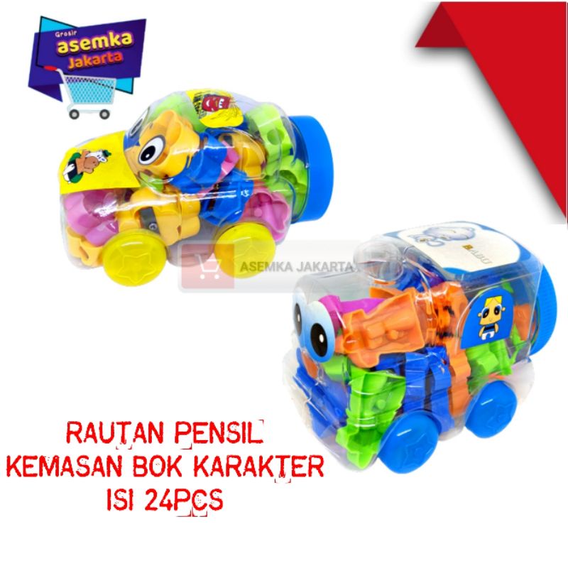 Rautan Pensil kemasan toples isi 24pcs